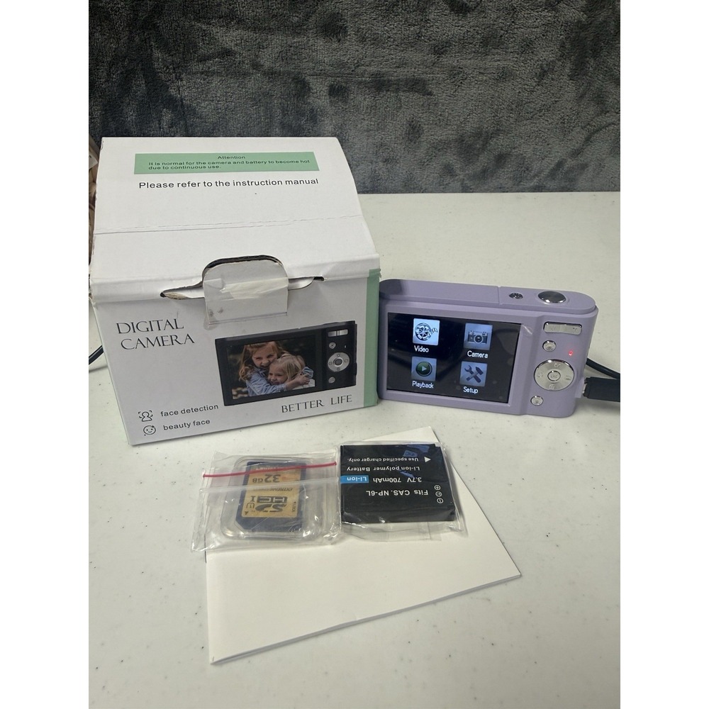 Digital Camera, 1080P Full HD Compact Camera 36MP Vlogging Camera with 16X Zoom